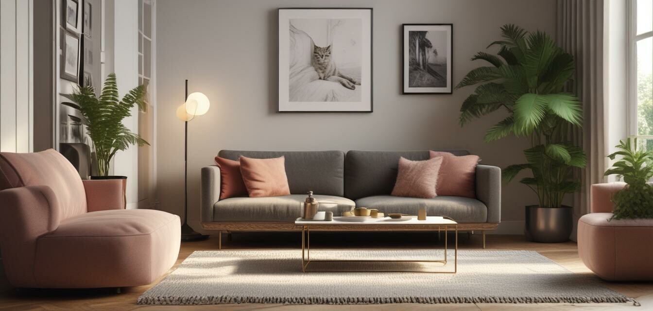 Cat furniture in a stylish living room