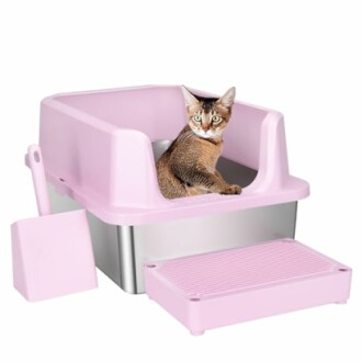 RIZZARI Stainless Steel Cat Litter Box