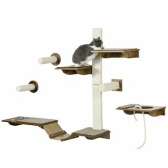 PawHut Cat Wall Shelves