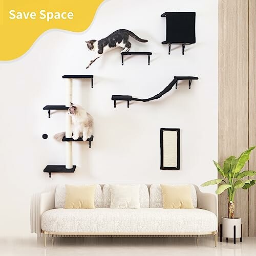 Modern Wall-Mounted Cat Furniture