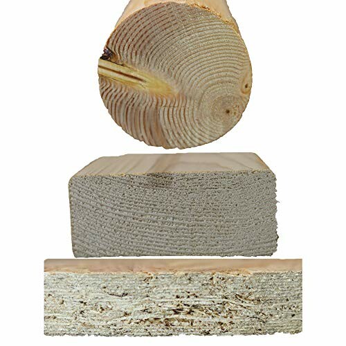 Cross-section of wooden block showing grain patterns.
