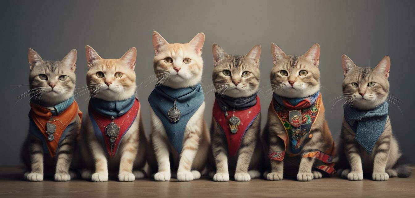 Fashionable cat outfits