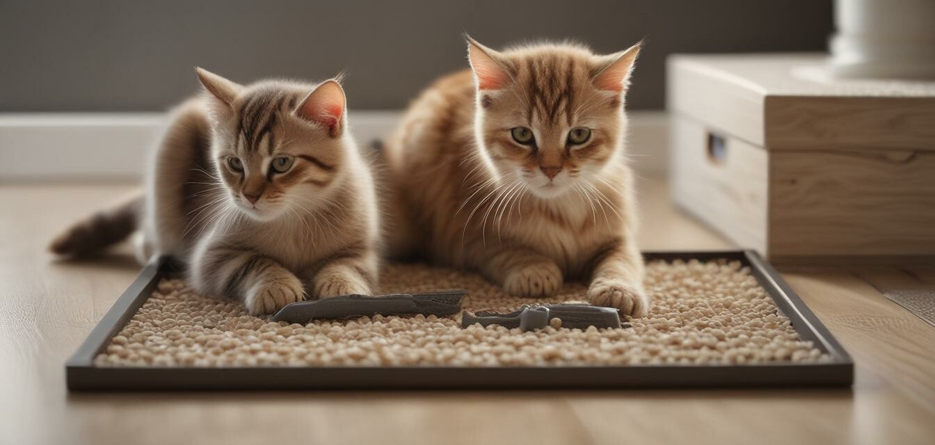 Cat litter accessories including a litter mat and scraper