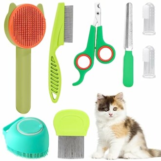 VCZONE Cat Brush Grooming Kit