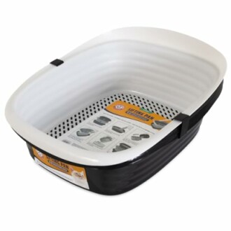 Sifting cat litter pan with instructions